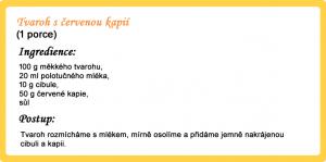 Tvaroh s červenou kapií